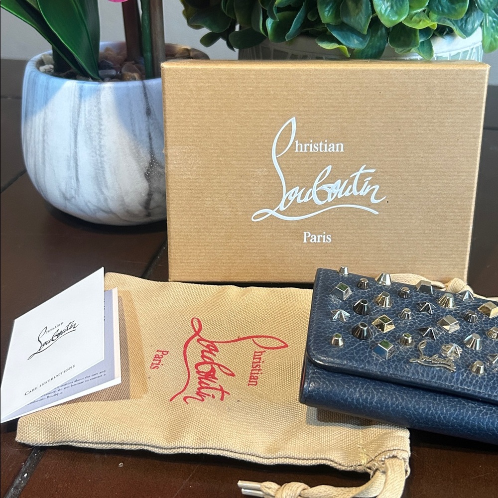 Christian Louboutin Studded Compact Wallet